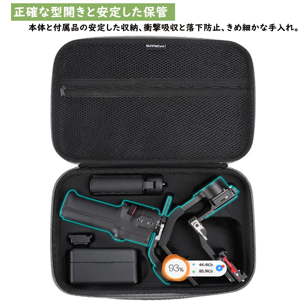 Gdraco TMOM DJI RS3 Mini Hard Shell Carrying Case Portable Travel Handbag Storage Bag with Ball Head Tripod Strap Gimbal Accessory Organizer
