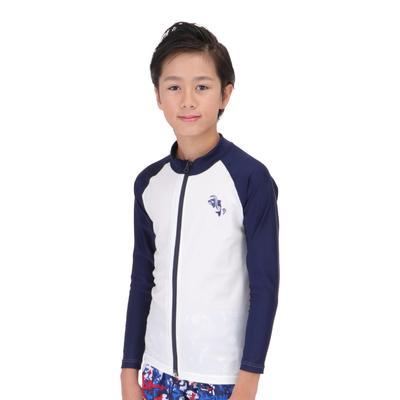 Footmark Rash Guard with Killer Whale Design, UPF50+, 1210174 (Size 130, White)