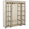 Wardrobe with Compartments and Rods 150x45x176 Cm Fabric