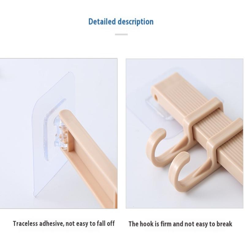 Küchenhakenleiste Bohrfrei Hängestange Stark Klebend Badezimmer Wandhaken Handtuchhalter
