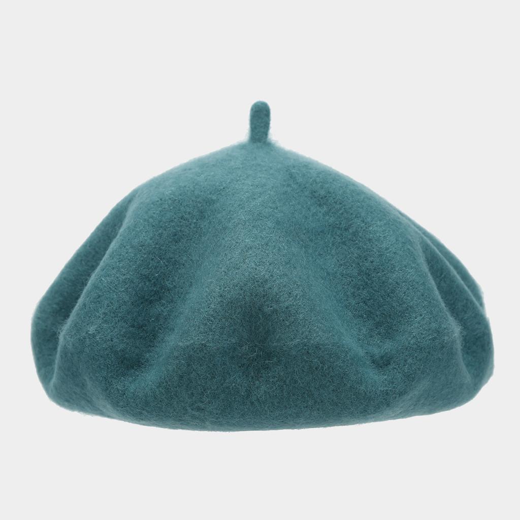 

Japanese Vintage Beret With Solid Color Design For Seasonal Fall Winter Wear BeanGreen