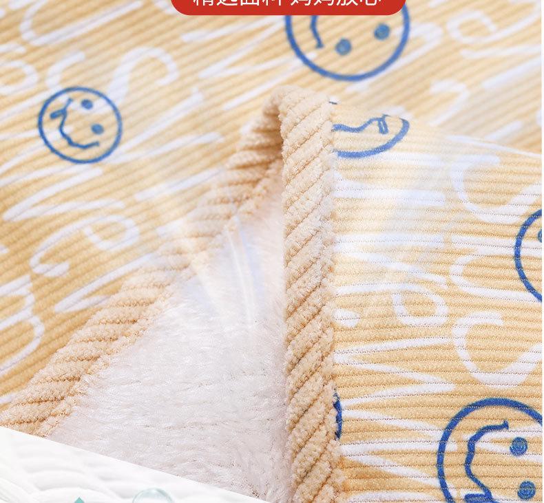 Reversible Thickened Baby Warm Smock for Autumn and Winter - Long Sleeve Anti-dirty Apron for Kids