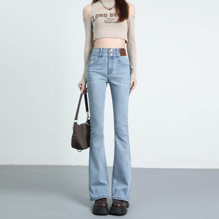 

Jeans for Women, Autumn Horseshoe Pants, Slim and Slim, Denim Bell-bottom Pants for Women, Autumn and Winter Micro-flare Pants for Women L