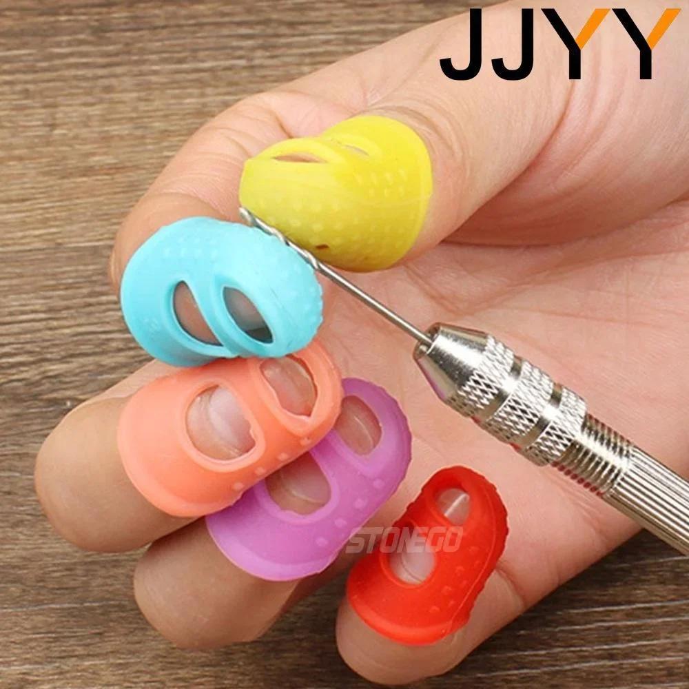 5 Pcs Guitar Finger Covers Silicone Anti Slip Pain Protection Tips for Beginners Ukulele Bass Finger Training Guard