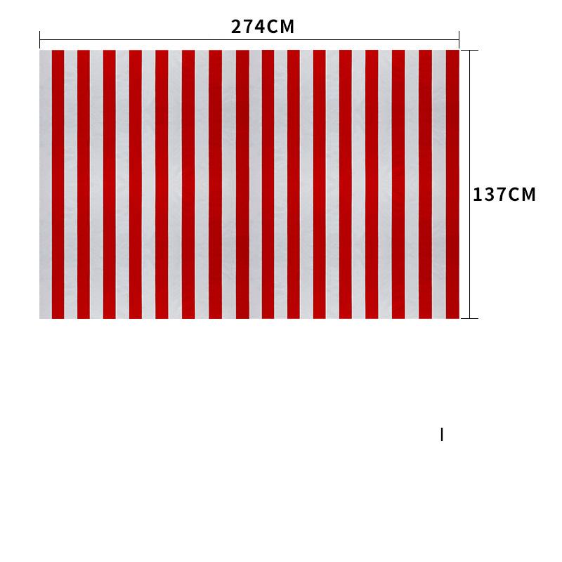 Christmas Red and White Striped Tablecloth Holiday Gathering Table Circus Setting Props Atmosphere Decoration Party Supplies