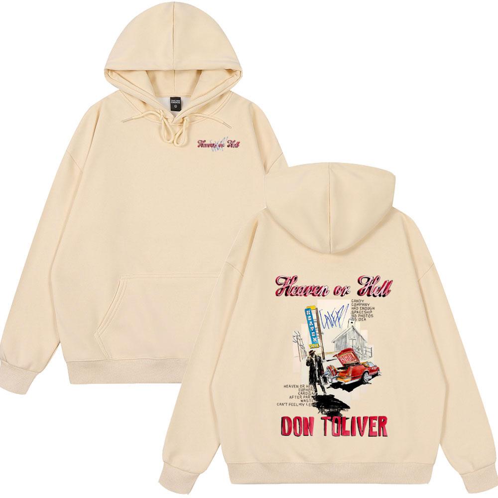 Raper Don Toliver Album Heaven or Hell 2025 Bluza z kapturem Męska Damska Moda Hip Hop Długi Rękaw Top Zimowy Styl Oversize Streetwear