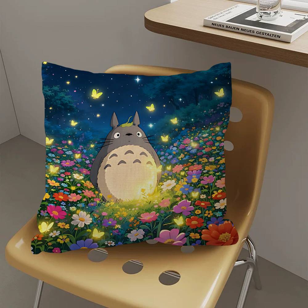 Anime M-My N-Neighbor T-Totors Pillow Cushion Cover Pillowcase Living Room Sofa Home Decor Customized