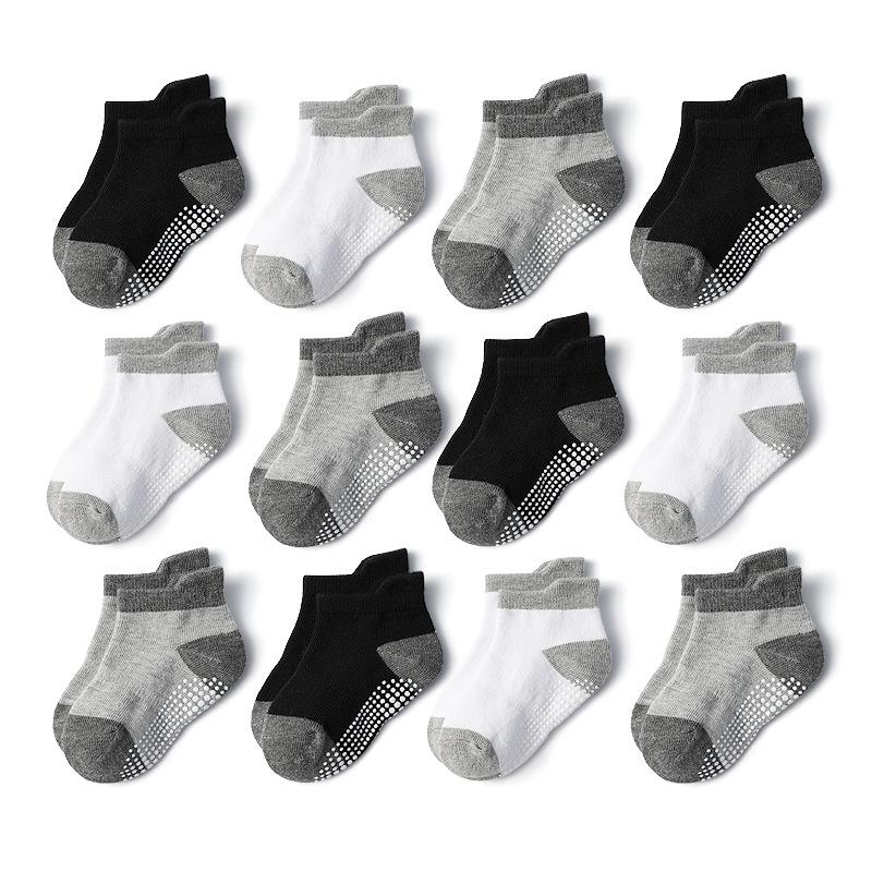 

2025 Non-slip Gel Dot Baby Boat Socks - Solid Color, Small Heel, Children s Floor Socks S:10-12 (Ages 0-1)