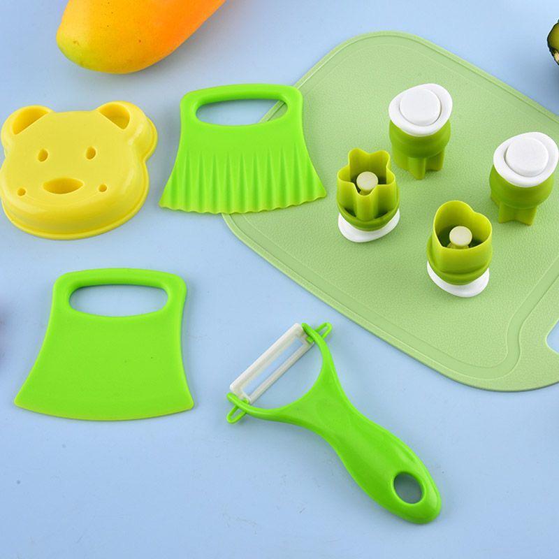 In Stock: Children's Safe Plastic Fruit & Vegetable Knife Set for Kids