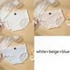 3 Pcs/Set French Lace Polka Dot Seamless Panties Women Sweet Bow Wavy Lace Edge Mid-Rise Underwear Thin Quick-Dry Briefs