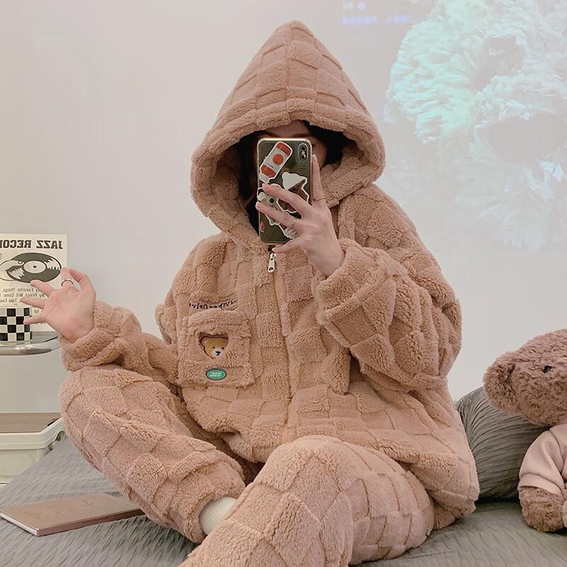 Z153 Women s Coral Fleece Pajama Set 2XL