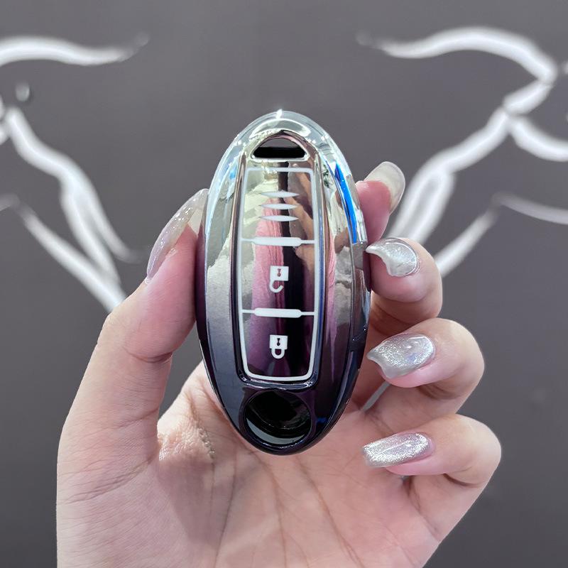 Nissan 14th Gen Key Case for Sylphy, Teana, Qashqai, X-Trail, Tiida, Bluebird, Terra, Murano - Car Shell Buckle Accessories