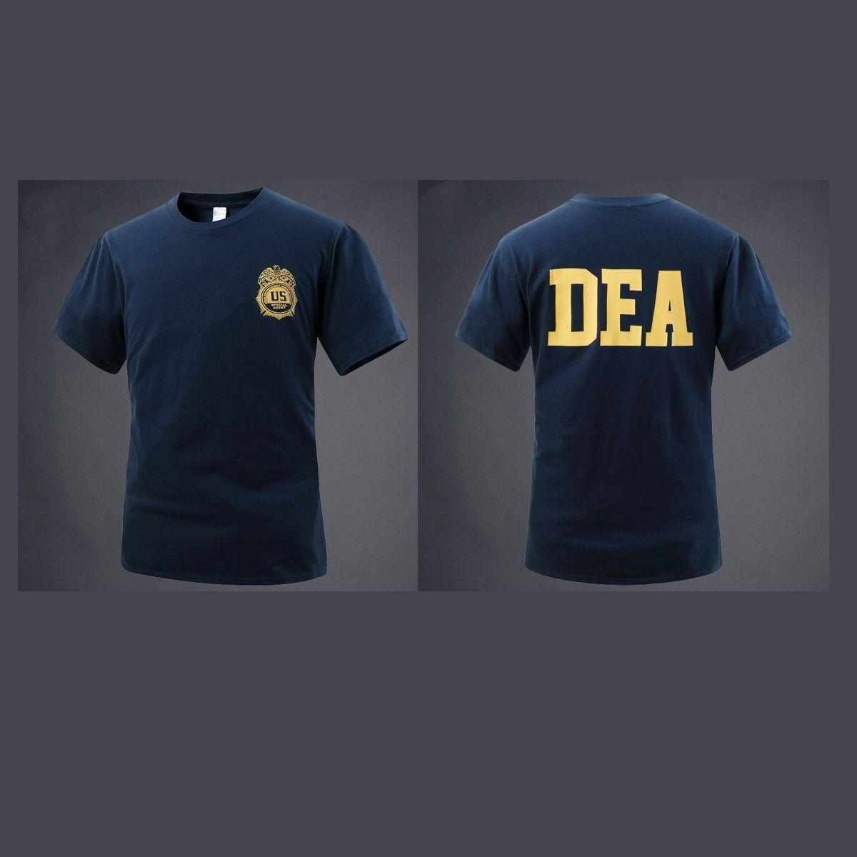 

Військова тактика Агент DEA США Тактична команда Лист Чиста бавовна Принтована Футболка для тренувань на відкритому повітрі з коротким рукавом XL