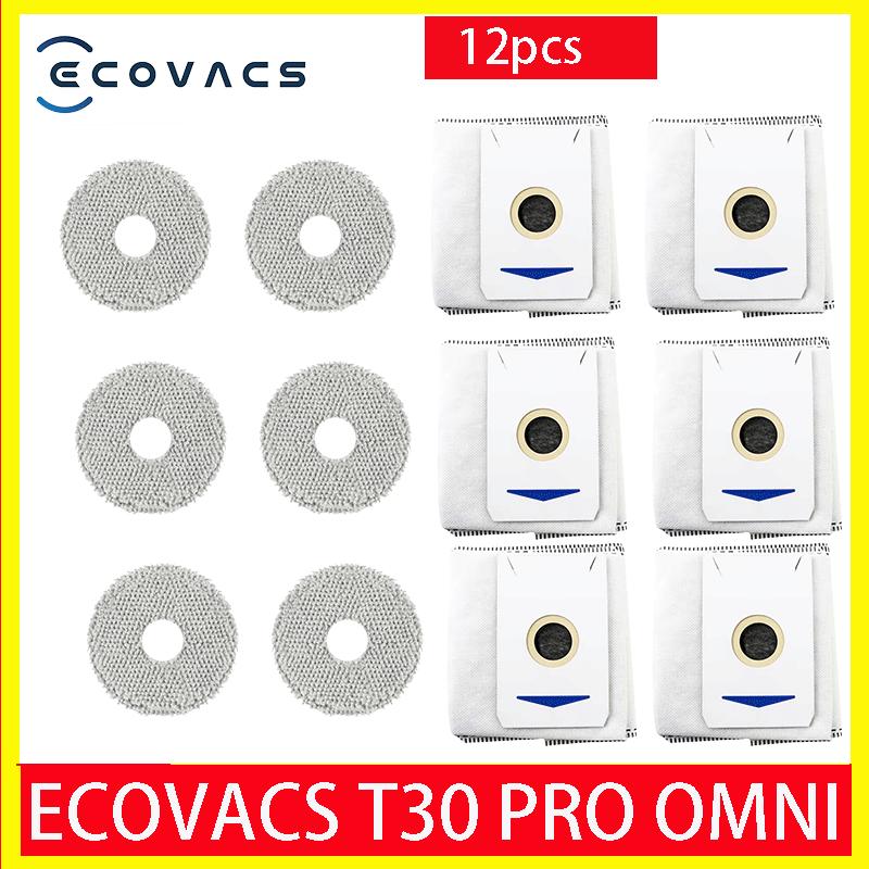 ECOVACS T30 PRO OMNI / T30S PRO / YEEDI M12 Pro+ Robot Vaccum Replacement Parts Dust Bag Main Side Brush Filter Mop Accessories