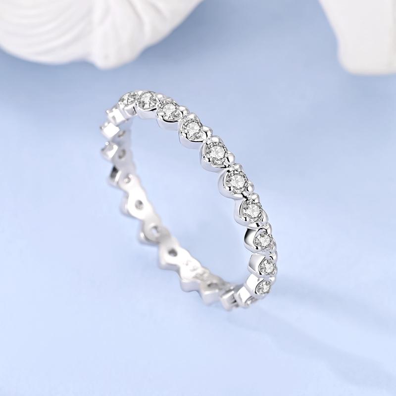 Original 925 Silver Ring Sparking Infinite Love Entwined Rings for Women Girls Jewelry Birthday Anniversary Engagement Gifts