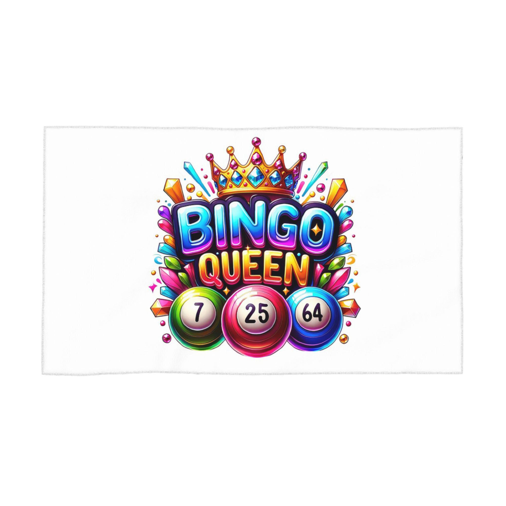 

Bingo Queen Best Player Of Vacation Bingo Soft Face Towel Quick Dry Pool Bath Cotton Towels Breathable W30*H60(CM)