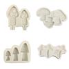 652F Fondant Moulds Chocolate Molds Mushroom Shaped Silicone Material for Kitchen