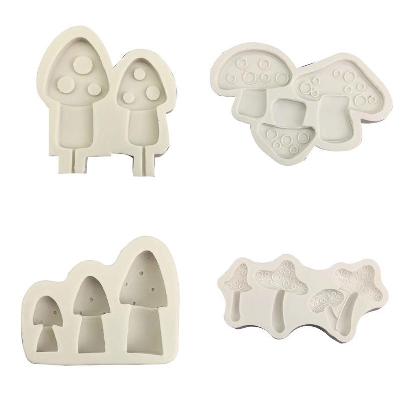 652F Fondant Moulds Chocolate Molds Mushroom Shaped Silicone Material for Kitchen