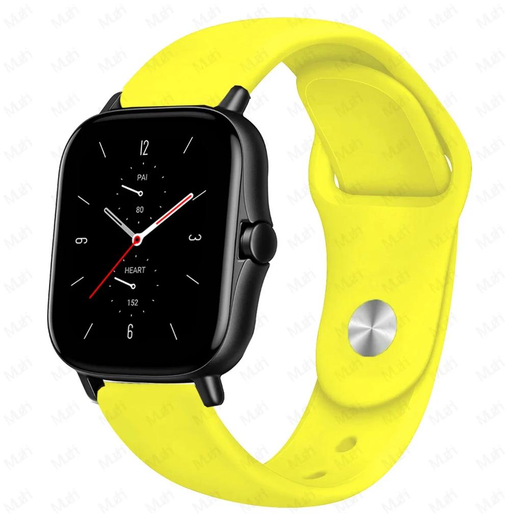20mm/22mm Silicone Band For Amazfit GTS 4/3/2/2e/2 4 Mini GTR 4/2/3 Pro/47mm/stratos 3/2 Watch Bracelet Correa Amazfit Bip Strap