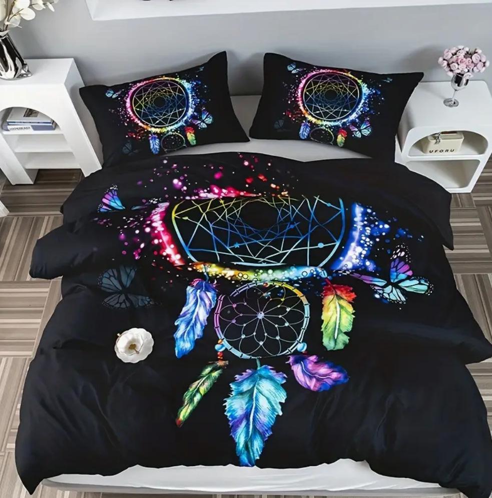Size Home Textiles Bedding Dream Catcher Digital Printing Three-Piece Set