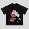 Vasarinis vyriškas MJ Michael Jackson spausdintas medvilninis neutralus apvalios iškirptės trumpomis rankovėmis madingas hiphopo marškinėlis vyrams ir moterims, gerbėjo dovana
