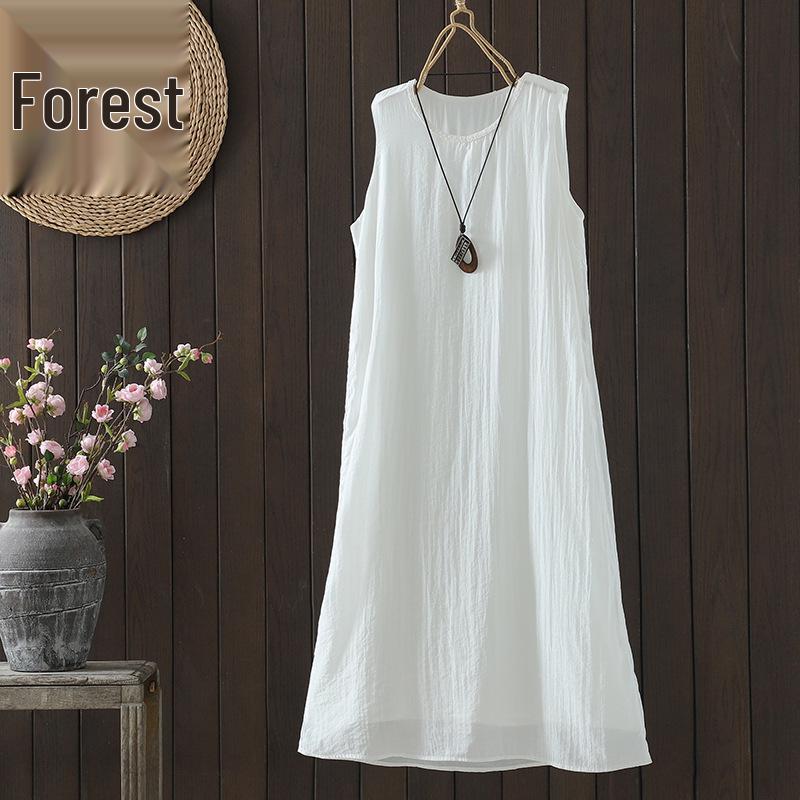 

Women s Retro Double Layer Tank Maxi Dress – Versatile, Casual, and Simple M