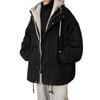 Men's Korean Style Woolen Cotton Winter Jacket - Trendy, Thickened, Loose Fit, Two-Piece Windbreaker, Retro Hong Kong Style