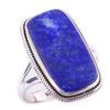 Natürlicher Lapislazuli Edelstein Handgefertigt 925 Massiv Sterling Silber Ring S.10 E4G16