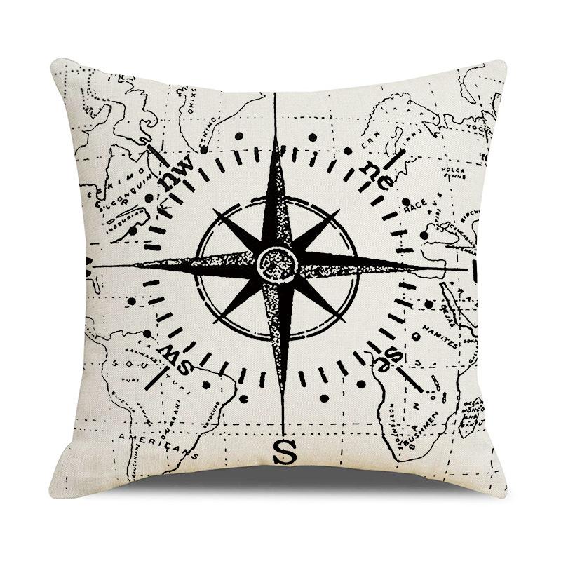

Nordic Black and White Simple Ocean Letter Pillow Cushion New Ebay Pillow Cover 45 * 45Cm (without core)