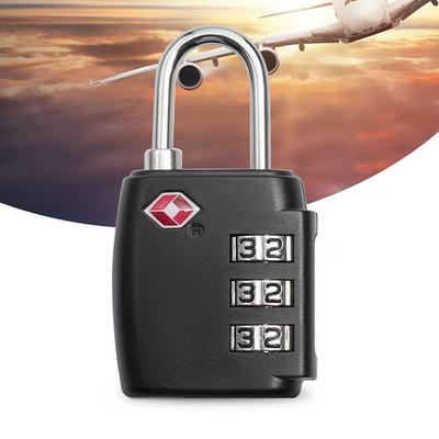 Portable Padlock TSA Customs Lock 3 Dial Digit Combination Lock Anti-theft Lock Safely Code Lock Luggage Lock Protect Security