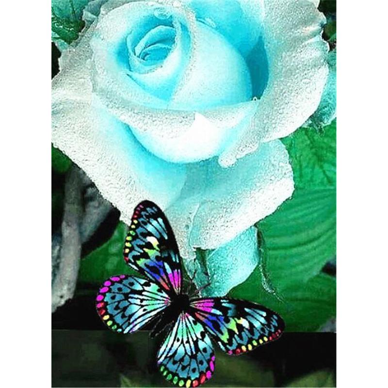 5D DIY Diamond Painting Butterfly Cross Stitch Animals Diamond Mosaic Full Round Layout Picture Of Rhinestones Home Decor