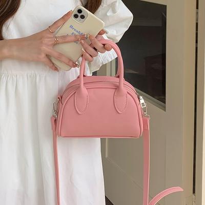 Niche Design Boston Bag Woman Simple All-matching Handbag Crossbody Small Square Bag