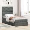 VidaXL Ottoman Bed Frame with Mattress Dark Grey 100x200 Cm Fabric 3313217