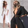 Schickes Damen Spitzen-Häkel-Strandkaftan-Kleid für mühelosen Sommerstil