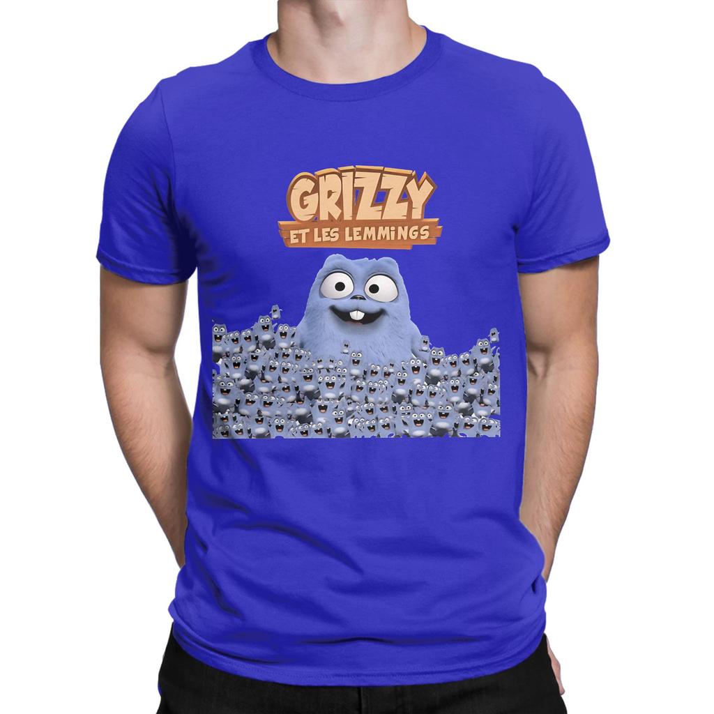Lemings from grizzy et les lemmings Novelty 100 Cotton TShirt Grizzy and the Lemmings Tees Tops For Unisex