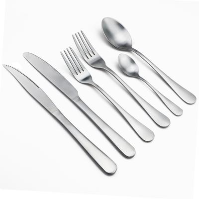 Set di 6 posate occidentali in acciaio inossidabile argentato, set di posate da tavola, coltello, forchetta, cucchiaio, utensili da cucina