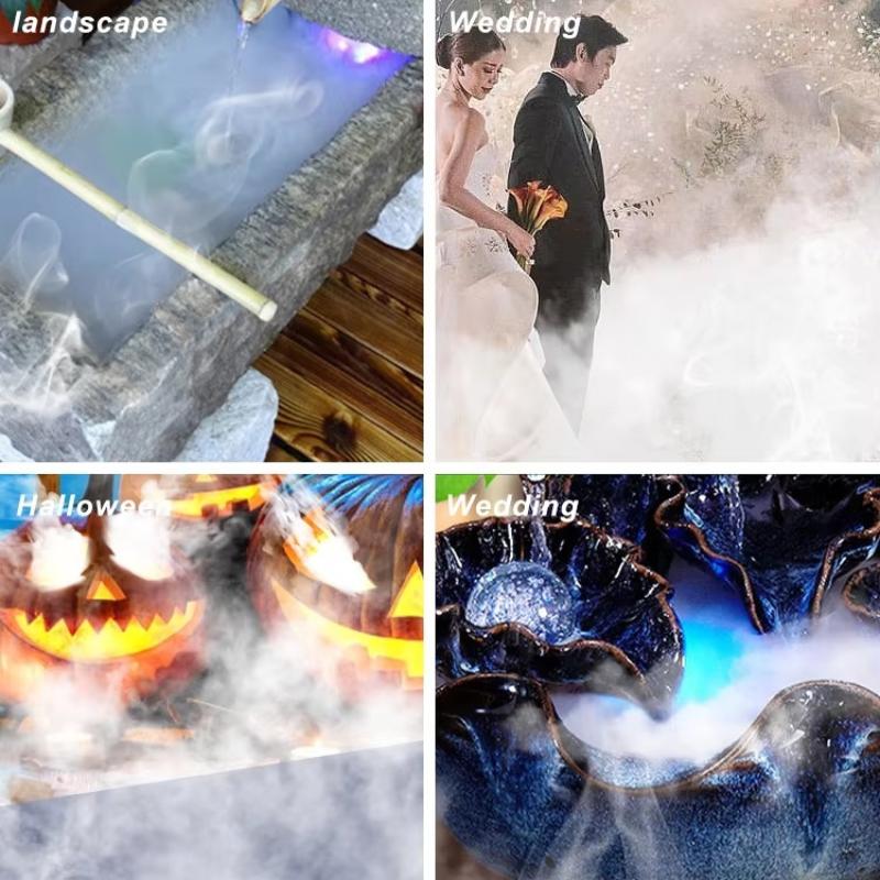 Halloween Fog Machine Mini Color Changing LED Pumpkin Light Pond Fogger for Outdoor Garden Decor