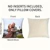 1 personalized photo pillowcase, 18x18 inch custom image, single-sided printing, zipper, polyester perfect for wedding