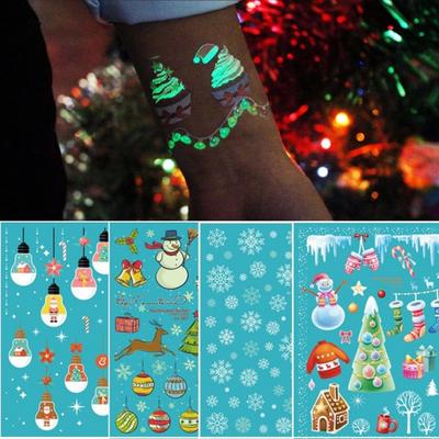 JLn Luminous Henna Christmas Sticker Tattoo Sticker, 1 Pc, JLn106