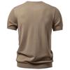 AIOPESON Men's Henley T-Shirt Ribbed Knit Ice Silk Short Sleeve Smart Casual Old Money Button Up Cooling Top