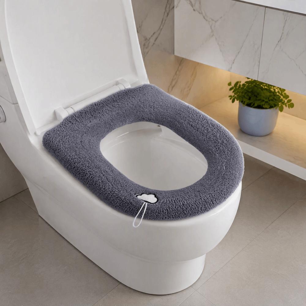2 Pack Stretchable Toilet Seat Cushion Thick Toilet Seat Pad  For Elongated Round Toilets