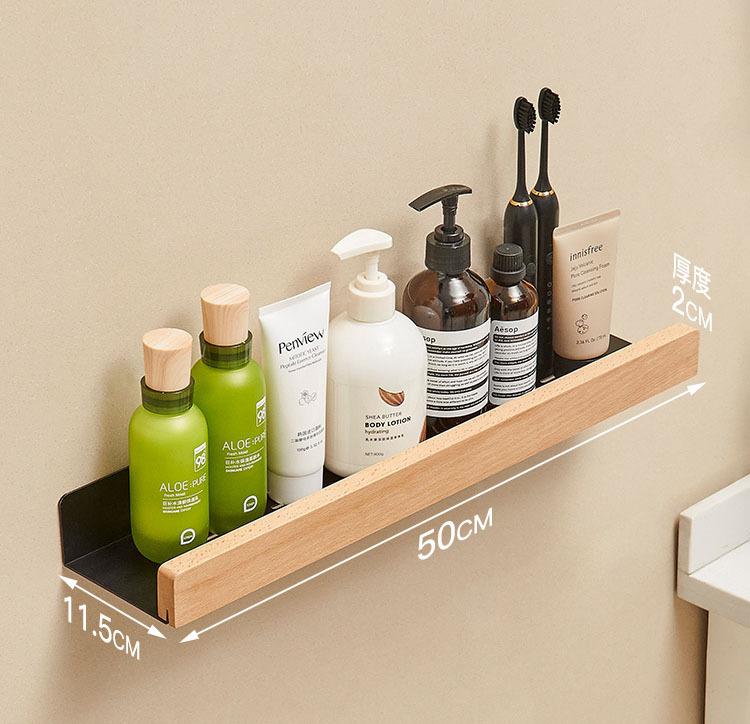 Solid Wood White Bathroom Shelf Corner Shelf Shower Shampoo Cosmetic Shelves Kitchen Storage Rack Bathroom Accessories