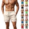 Men's Drawstring Multi Pocket Four Quarter Pants  Casual Sports Beach Pants