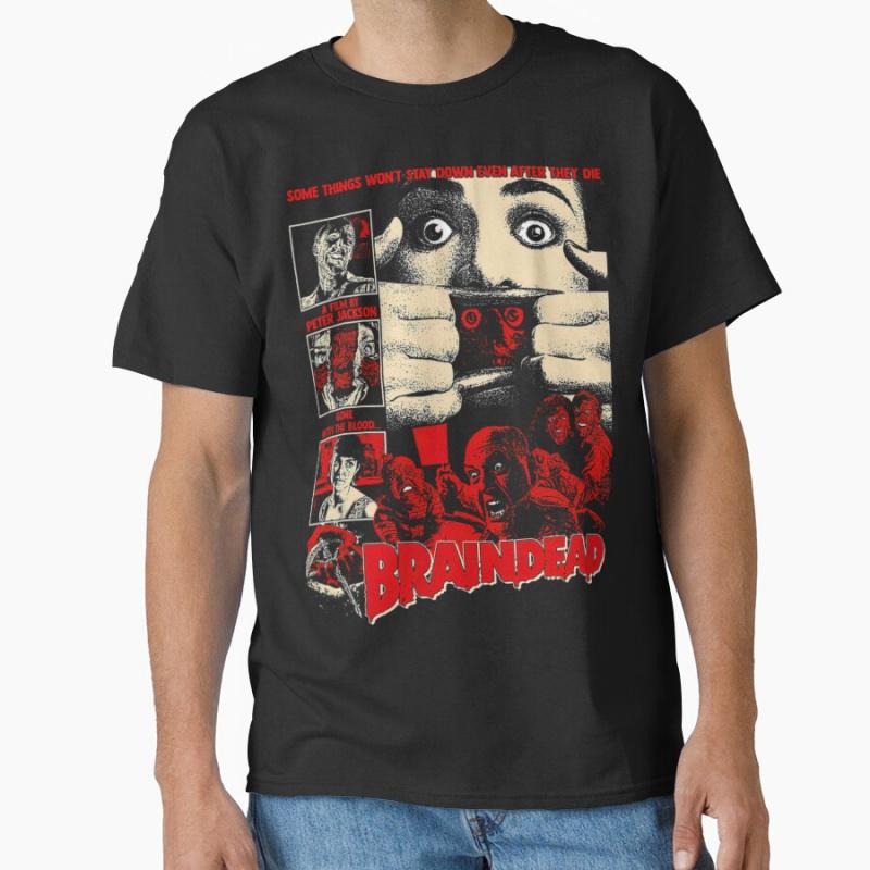 Braindead Movie 1992 Horror Film dead alive 80s vintage blood movies T Shirt size Adult tops S-