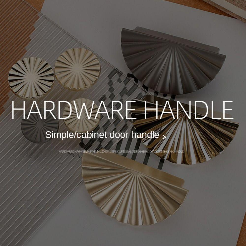 Nordic Style Cabinet Door Pulls Fan-shaped Dresser Knobs Semi-circular Handle Furniture Hardware