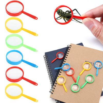 10/20 STKS Kleurrijke Mini Plastic Vergrootglas Creatief Draagbare Handheld Leesgereedschap Insectenobservatie Rekwisieten Schoolklas Beloningen ZYF
