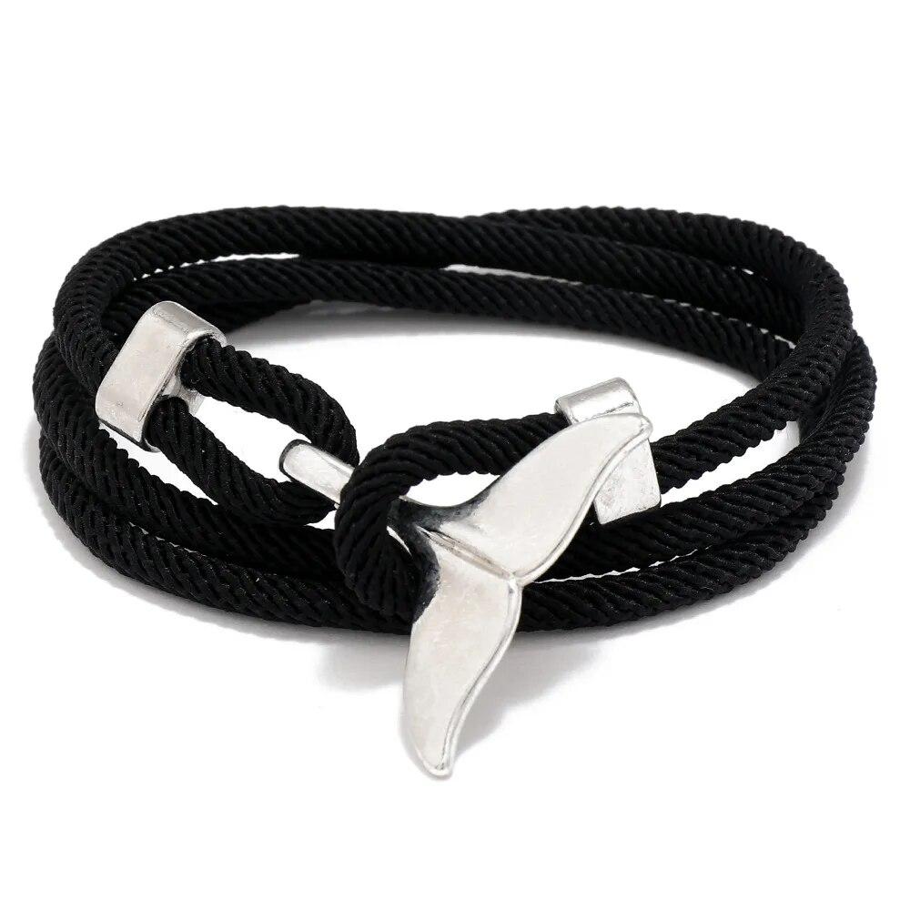Bracelet ancre série océan, Bracelet queue de baleine pour Couple, ligne Milan, corde tressée, Bracelet étudiant pour hommes et femmes