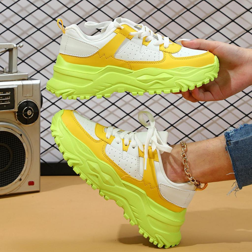 Women's Trendy Height-Enhancing Dad Sneakers: Thick-Soled, Breathable, Lightweight, Fashionable, Versatile Outdoor Sports Shoes.