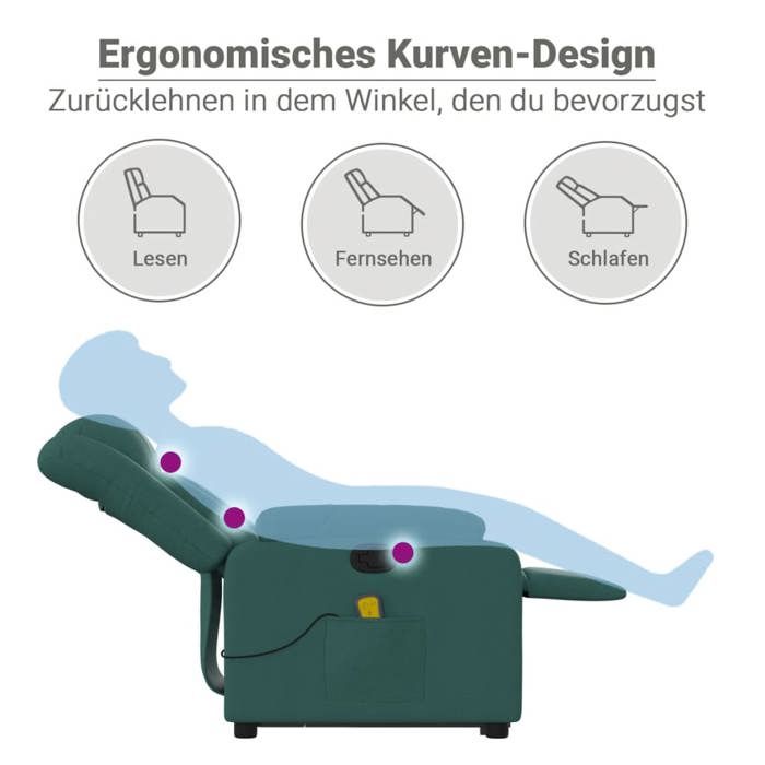 VidaXL Reclining Massage Armchair, Relaxation Chair with Backrest, Seat with Armrests, TV Armchair for Living Room 3205334