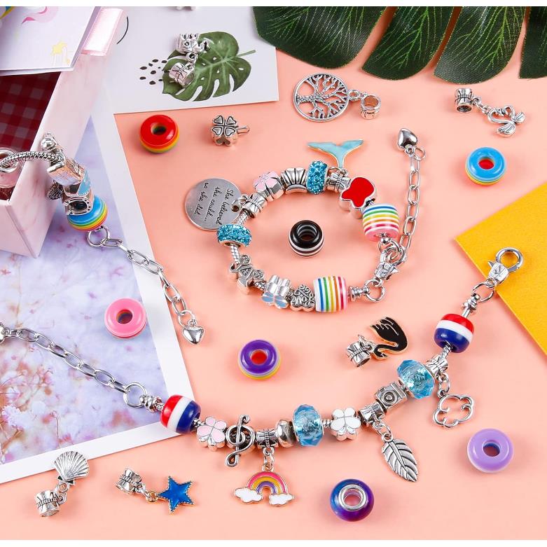 Jewelry Making Kit Bracelets Beads Charms Pendants Gift